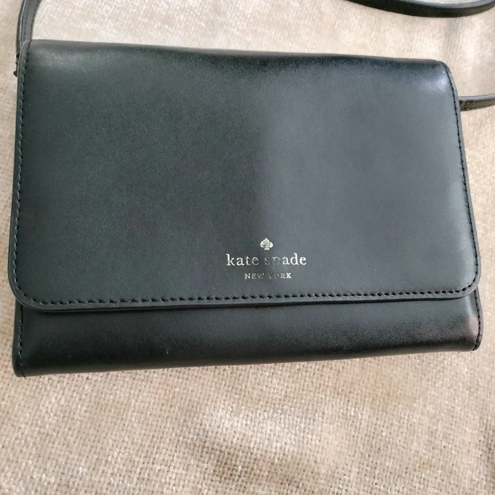 Kate Spade Crossbody Wallet Purse Black